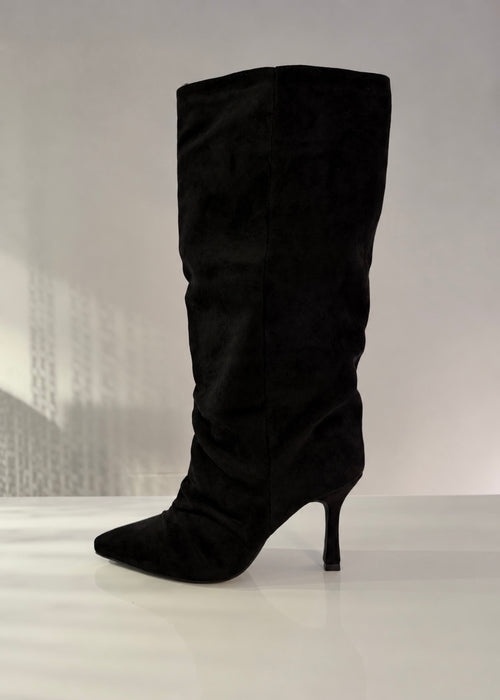 BLACK HEELED BOOTS