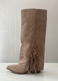 KHAKI BOOTS MIT FRANSEN