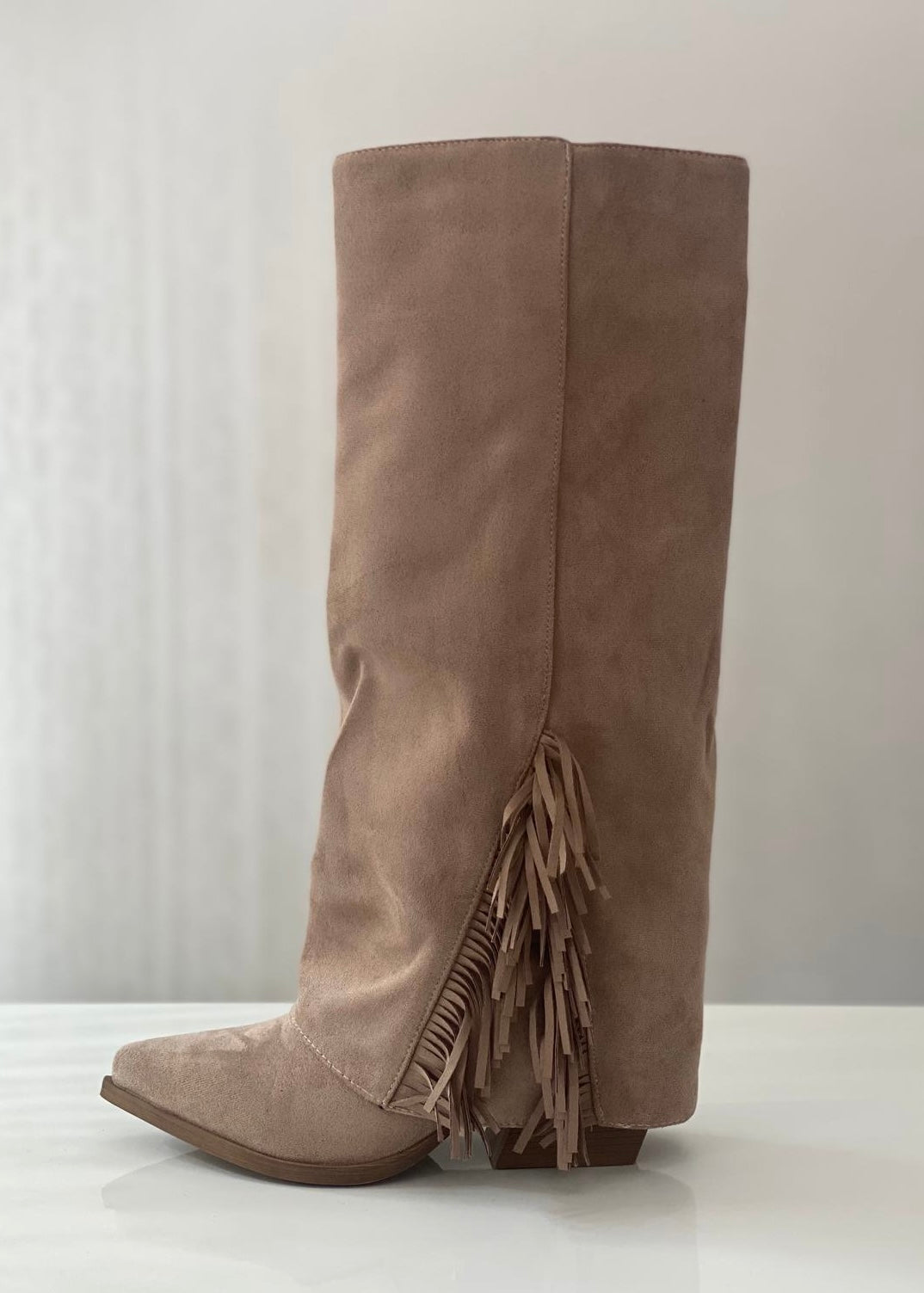 KHAKI BOOTS MIT FRANSEN