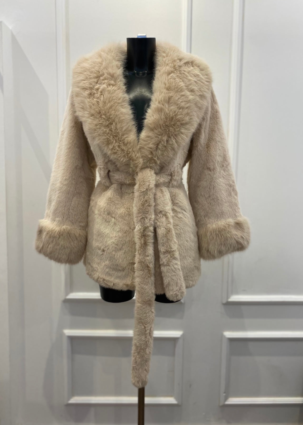 KUNSTFELLJACKE BEIGE